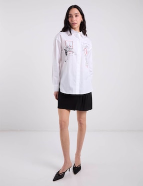 Blusa Karl Lagerfeld Paris manga larga para mujer