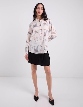 Blusa Karl Lagerfeld Paris manga larga para mujer