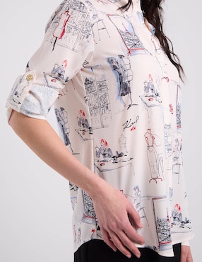 Blusa Karl Lagerfeld Paris manga larga para mujer