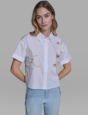 Blusa Karl Lagerfeld Paris manga corta para mujer