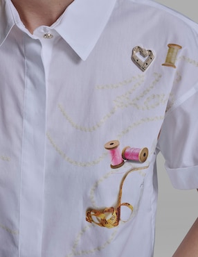 Blusa Karl Lagerfeld Paris manga corta para mujer