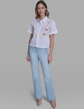 Blusa Karl Lagerfeld Paris manga corta para mujer