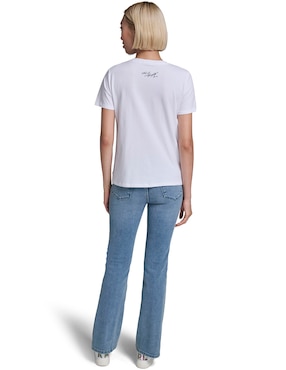 Playera manga corta Karl Lagerfeld Paris cuello redondo para mujer