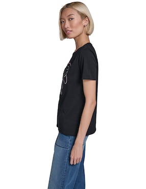 Playera manga corta Karl Lagerfeld Paris cuello redondo para mujer