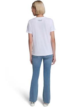 Playera manga corta Karl Lagerfeld Paris cuello redondo para mujer
