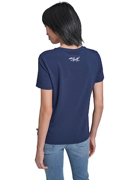 Playera manga corta Karl Lagerfeld Paris cuello redondo para mujer