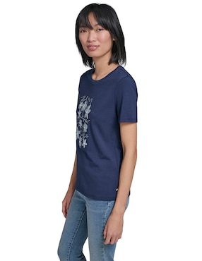 Playera manga corta Karl Lagerfeld Paris cuello redondo para mujer