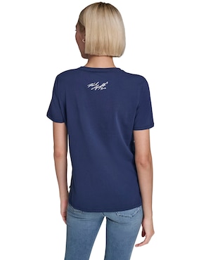 Playera manga corta Karl Lagerfeld Paris cuello redondo para mujer