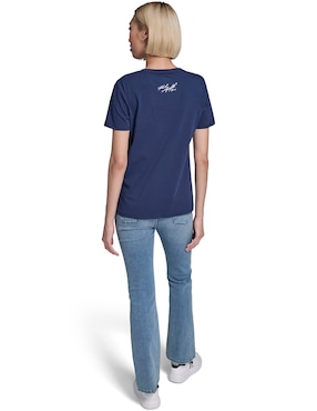 Playera manga corta Karl Lagerfeld Paris cuello redondo para mujer