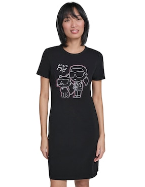 Vestido corto casual Karl Lagerfeld Paris para mujer