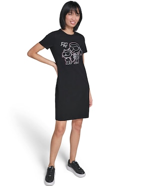 Vestido corto casual Karl Lagerfeld Paris para mujer