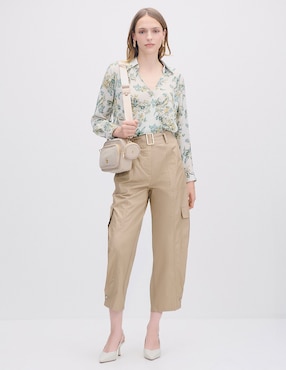 Blusa envolvente Julio Isola manga larga para mujer