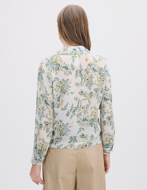 Blusa envolvente Julio Isola manga larga para mujer