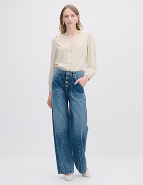 Blusa Julio Isola manga larga para mujer