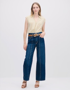 Blusa envolvente sin manga Julio para mujer