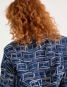 Blusa camisera Tommy Hilfiger manga larga para mujer
