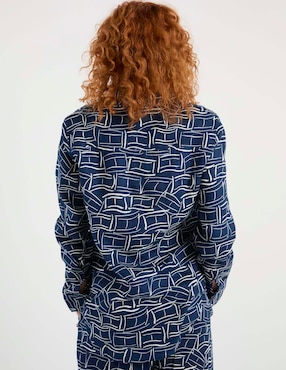 Blusa camisera Tommy Hilfiger manga larga para mujer