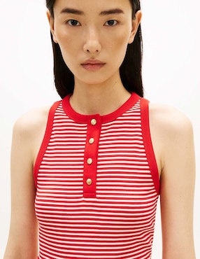 Playera sin manga Tommy Hilfiger cuello redondo para mujer