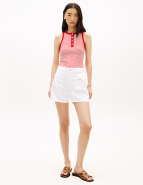 Playera sin manga Tommy Hilfiger cuello redondo para mujer