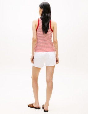 Playera sin manga Tommy Hilfiger cuello redondo para mujer