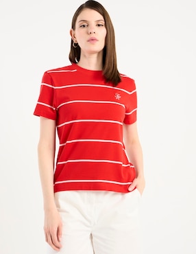 Playera manga corta Tommy Hilfiger cuello redondo para mujer