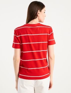 Playera manga corta Tommy Hilfiger cuello redondo para mujer