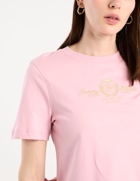 Playera manga corta Tommy Hilfiger cuello redondo para mujer