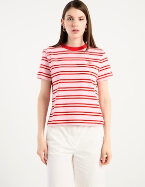 Playera manga corta Tommy Hilfiger cuello redondo para mujer