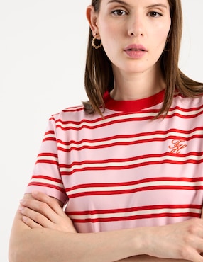 Playera manga corta Tommy Hilfiger cuello redondo para mujer