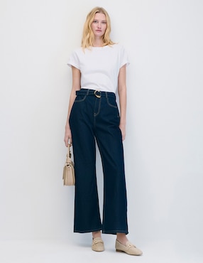 Jeans wide leg cintura alta Julio para mujer