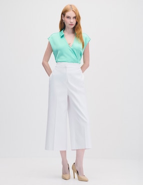 Blusa envolvente Julio sin manga para mujer