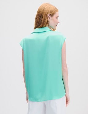 Blusa envolvente Julio sin manga para mujer
