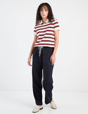 Playera tipo polo Tommy para mujer