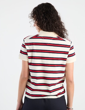 Playera tipo polo Tommy para mujer