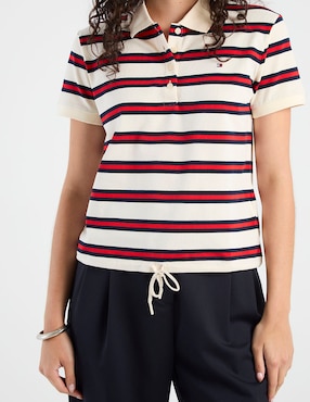 Playera tipo polo Tommy para mujer