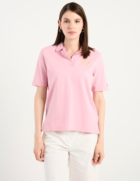 Playera tipo polo Tommy para mujer