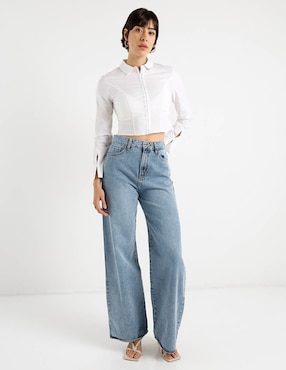 Jeans flare cintura Ivonne para mujer