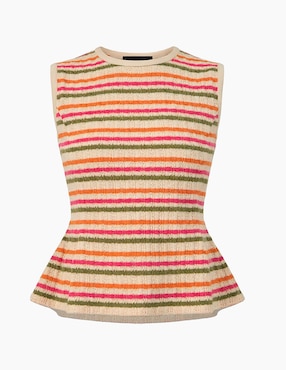 Blusa peplum Ivonne sin manga para mujer