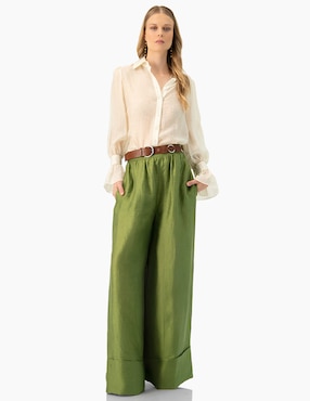 Blusa camisera Ivonne manga larga para mujer