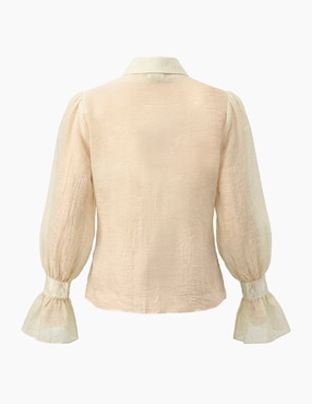 Blusa camisera Ivonne manga larga para mujer