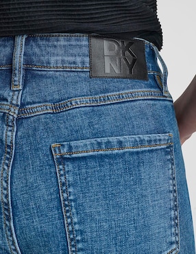 Jeans straight cintura baja Dkny para mujer