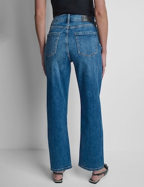 Jeans straight cintura baja Dkny para mujer