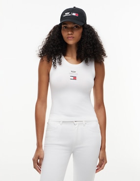 Playera sin manga Tommy Hilfiger Cadillac F1 Co - Branded cuello redondo para mujer