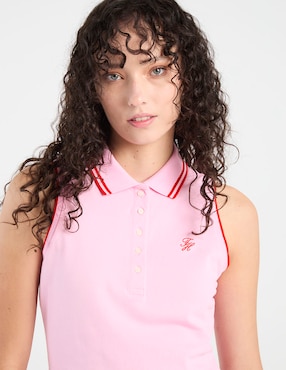 Playera tipo polo Tommy para mujer