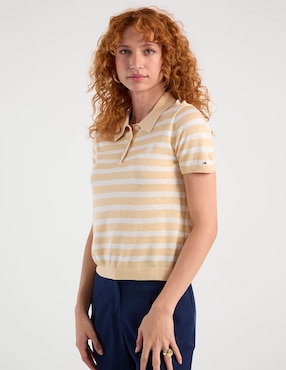 Suéter Tommy Hilfiger cuello polo para mujer