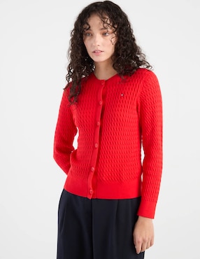 Suéter Tommy Hilfiger cuello con botón para mujer