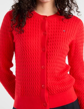 Suéter Tommy Hilfiger cuello con botón para mujer