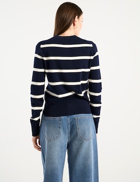 Suéter Tommy Hilfiger cuello con botón para mujer