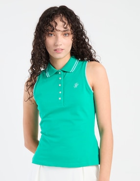 Playera tipo polo Tommy para mujer
