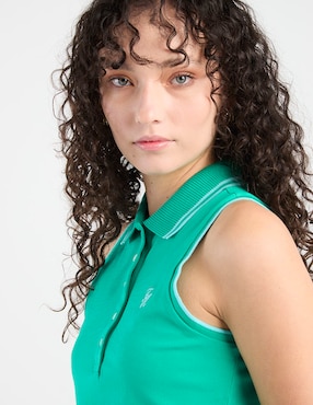 Playera tipo polo Tommy para mujer